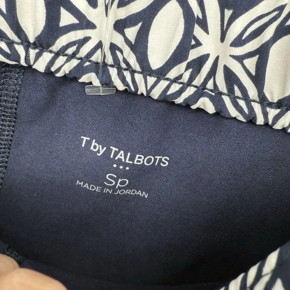 Talbots Navy Blue Pattern Petite Mini Athletic Skort Size Small Petite Skirt